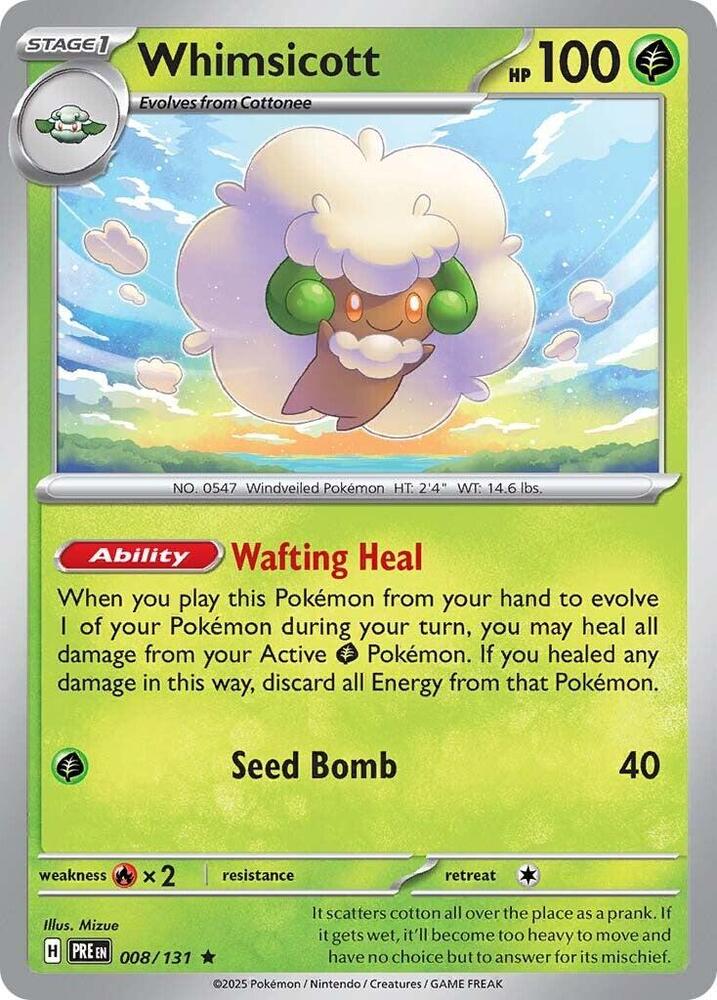 Whimsicott (008/131) [Scarlet & Violet: Prismatic Evolutions] | Galactic Gamez