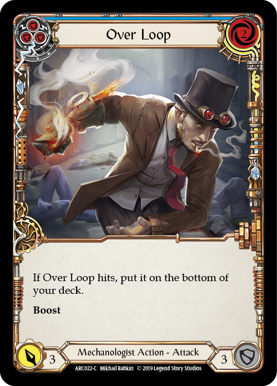 Over Loop (Blue) [ARC022-C] (Arcane Rising)  1st Edition Rainbow Foil | Galactic Gamez