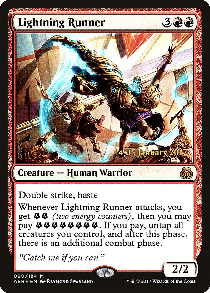 Lightning Runner [Aether Revolt Prerelease Promos] | Galactic Gamez