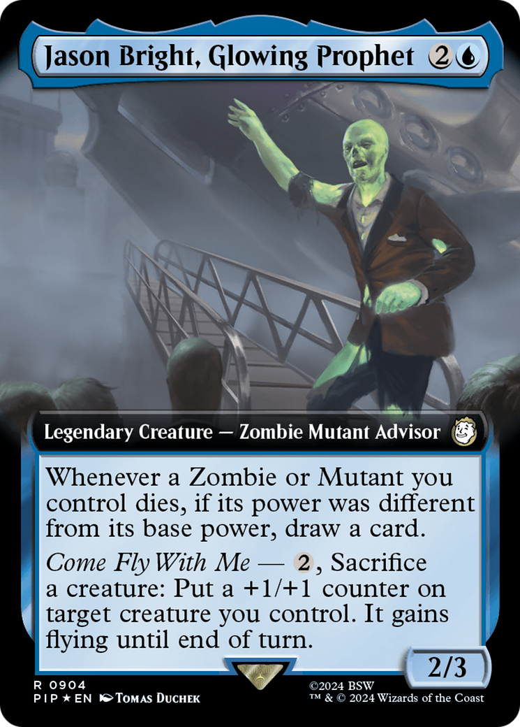 Jason Bright, Glowing Prophet (Extended Art) (Surge Foil) [Fallout] | Galactic Gamez