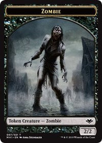 Zombie (007) // Serra the Benevolent Emblem (020) Double-Sided Token [Modern Horizons Tokens] | Galactic Gamez