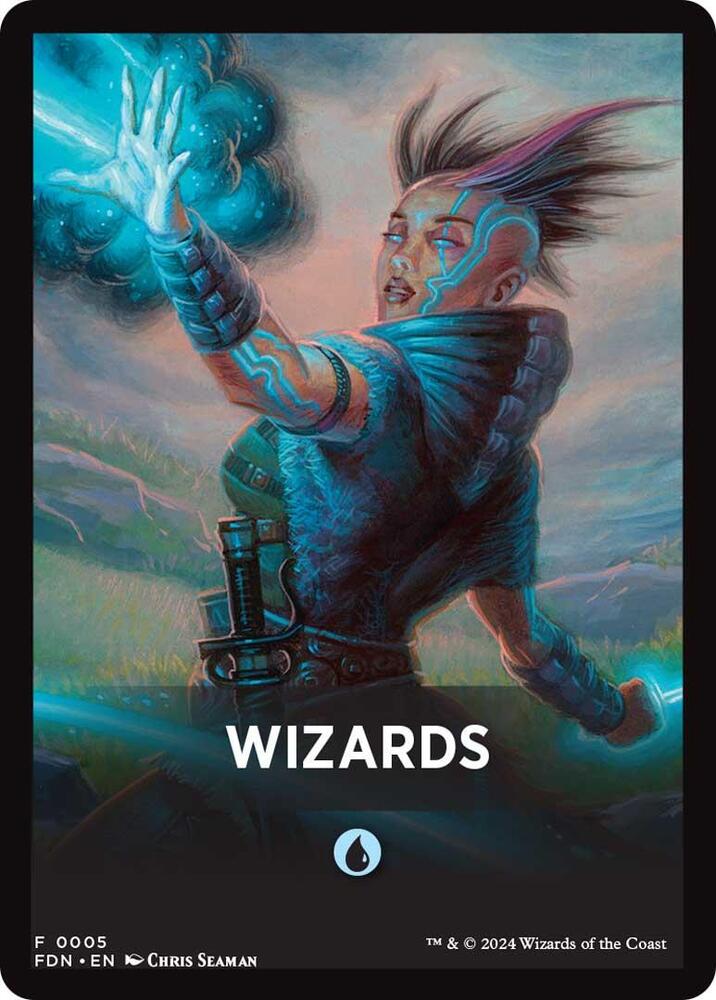 Wizards Theme Card [Foundations Tokens] | Galactic Gamez