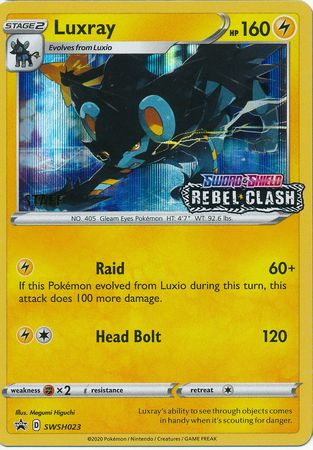 Luxray (SWSH023) (Staff Prerelease Promo) [Sword & Shield: Black Star Promos] | Galactic Gamez