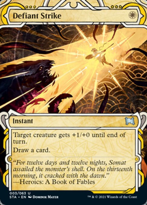 Defiant Strike (Foil Etched) [Strixhaven: Mystical Archive] | Galactic Gamez