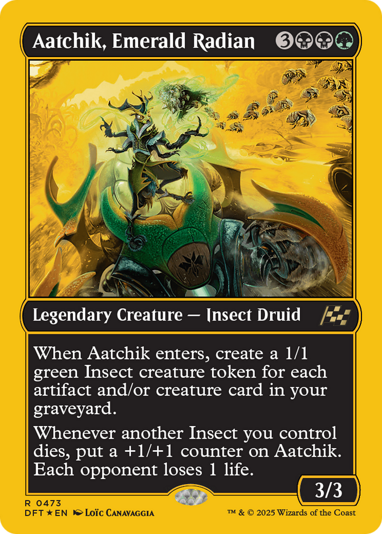 Aatchik, Emerald Radian (First-Place Foil) [Aetherdrift] | Galactic Gamez