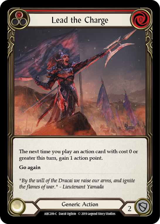 Lead the Charge (Red) [ARC209-C] (Arcane Rising)  1st Edition Rainbow Foil | Galactic Gamez