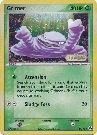 Grimer (54/92) (Stamped) [EX: Legend Maker] | Galactic Gamez