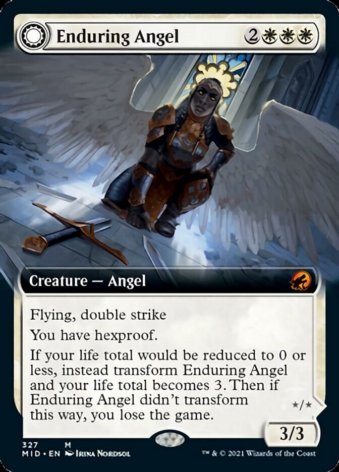 Enduring Angel // Angelic Enforcer (Extended Art) [Innistrad: Midnight Hunt] | Galactic Gamez