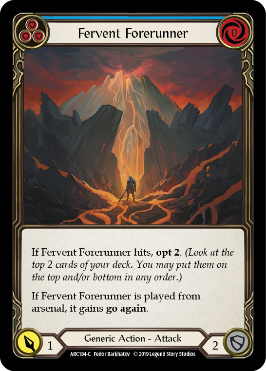 Fervent Forerunner (Blue) [ARC184-C] (Arcane Rising)  1st Edition Normal | Galactic Gamez