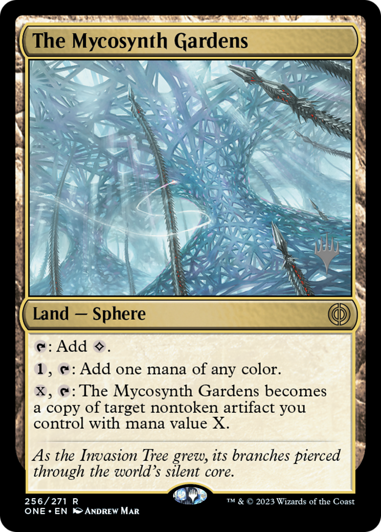 The Mycosynth Gardens (Promo Pack) [Phyrexia: All Will Be One Promos] | Galactic Gamez