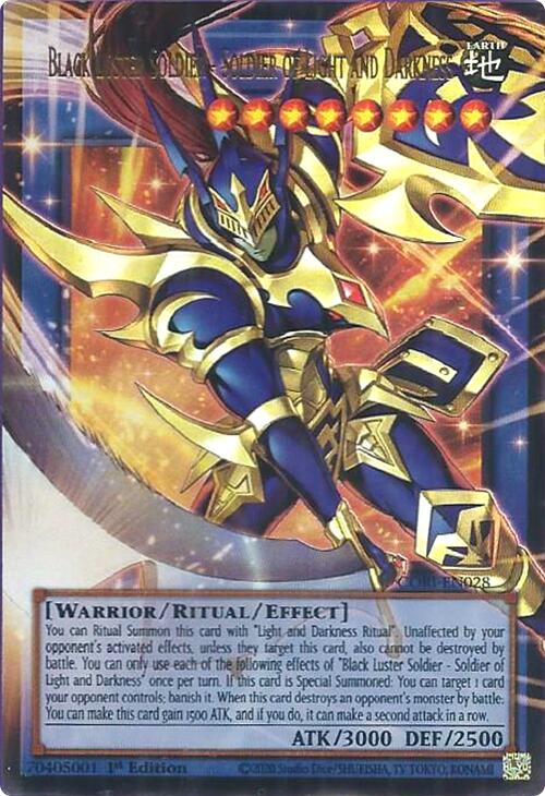 Black Luster Soldier - Soldier of Light and Darkness (Extended Art) [CORI-EN028] Ultra Rare | Galactic Gamez