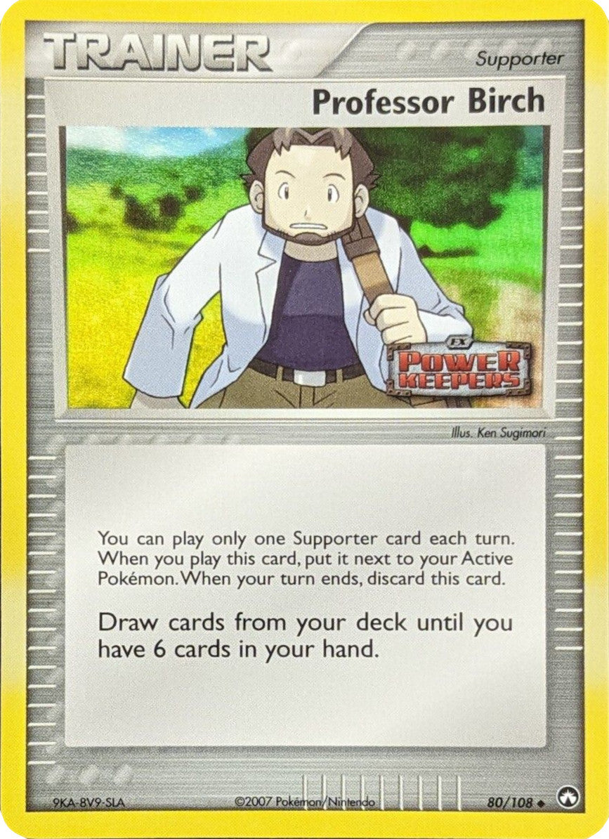 Professor Birch (80/108) (Stamped) [EX: Power Keepers] | Galactic Gamez