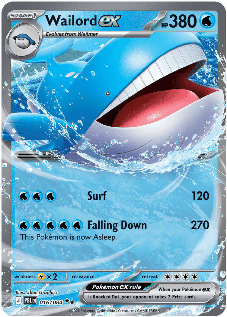 Wailord ex (016/084) [Mega Evolution: Pitch Black] | Galactic Gamez