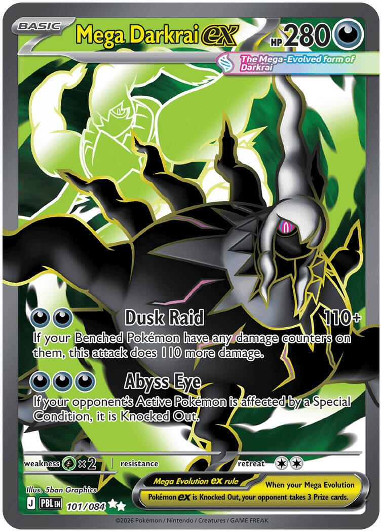 Mega Darkrai ex (101/084) [Mega Evolution: Pitch Black] | Galactic Gamez