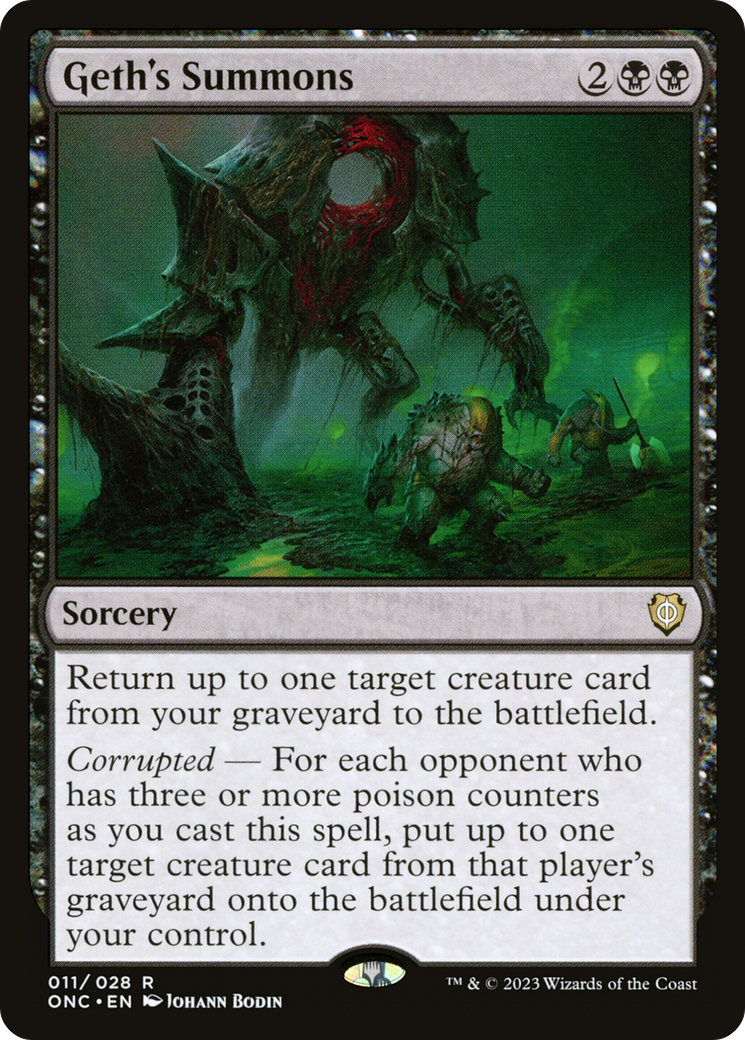 Geth's Summons [Phyrexia: All Will Be One Commander] | Galactic Gamez