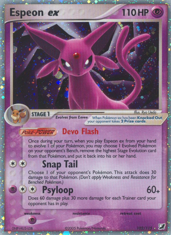 Espeon ex (102/115) [EX: Unseen Forces] | Galactic Gamez