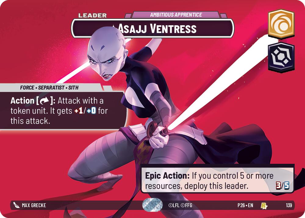 Asajj Ventress - Ambitious Apprentice (139) (Prize Wall) (139) [Galactic Championship 2026] | Galactic Gamez