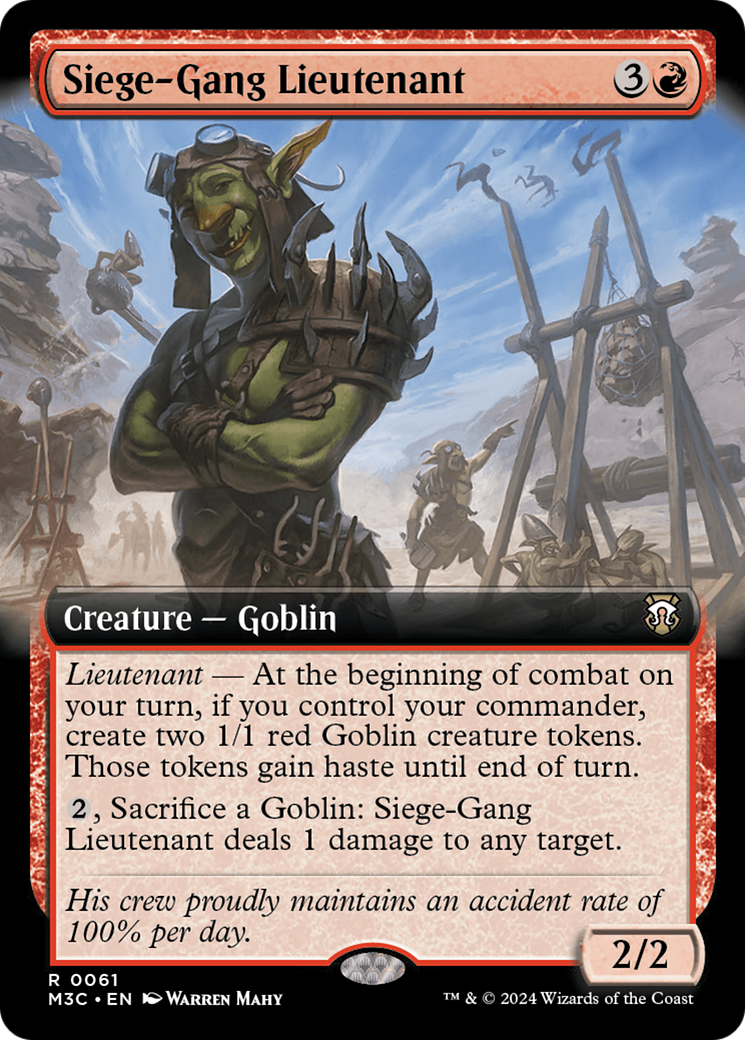 Siege-Gang Lieutenant (Extended Art) (Ripple Foil) [Modern Horizons 3 Commander] | Galactic Gamez