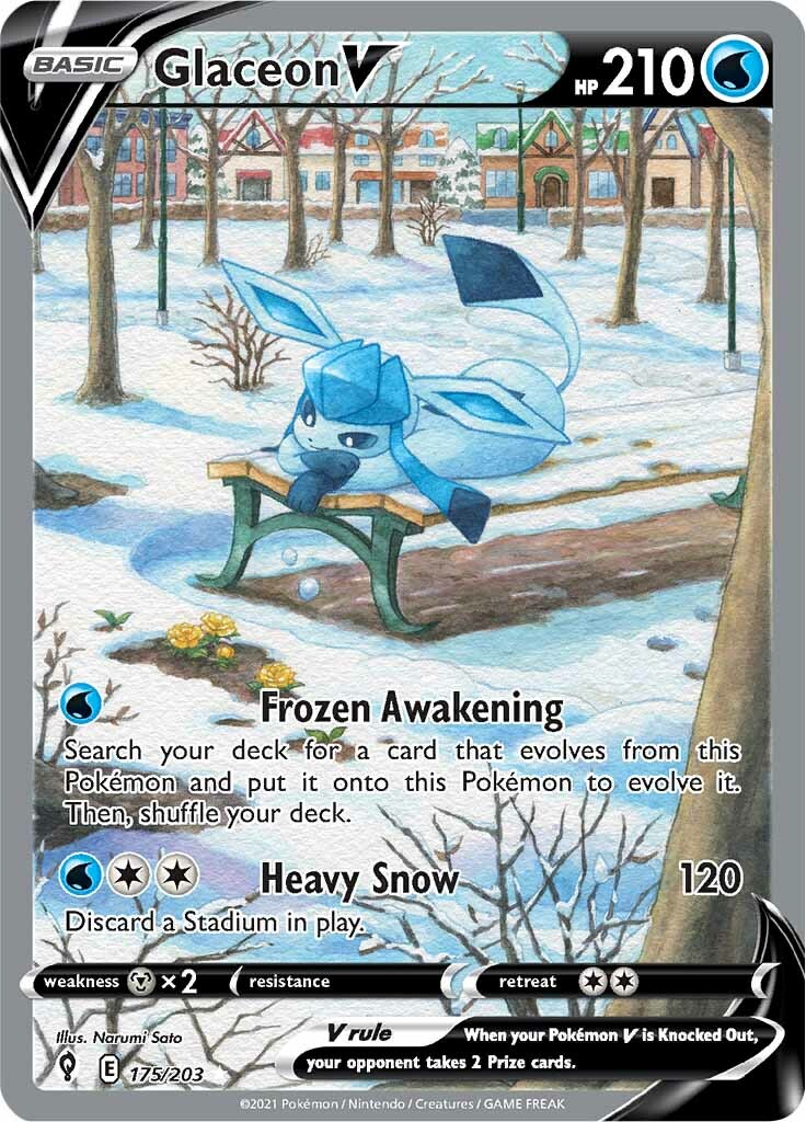 Glaceon V (175/203) [Sword & Shield: Evolving Skies] | Galactic Gamez