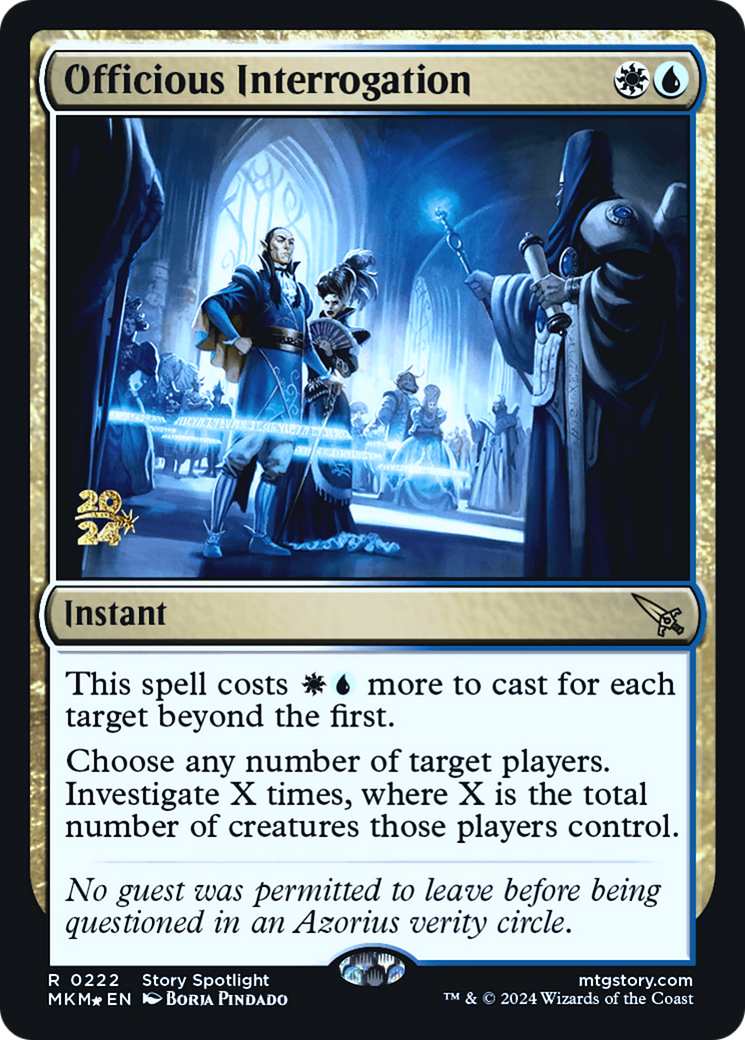 Officious Interrogation [Murders at Karlov Manor Prerelease Promos] | Galactic Gamez