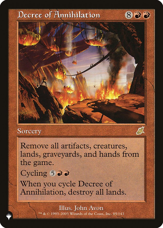 Decree of Annihilation [The List] | Galactic Gamez
