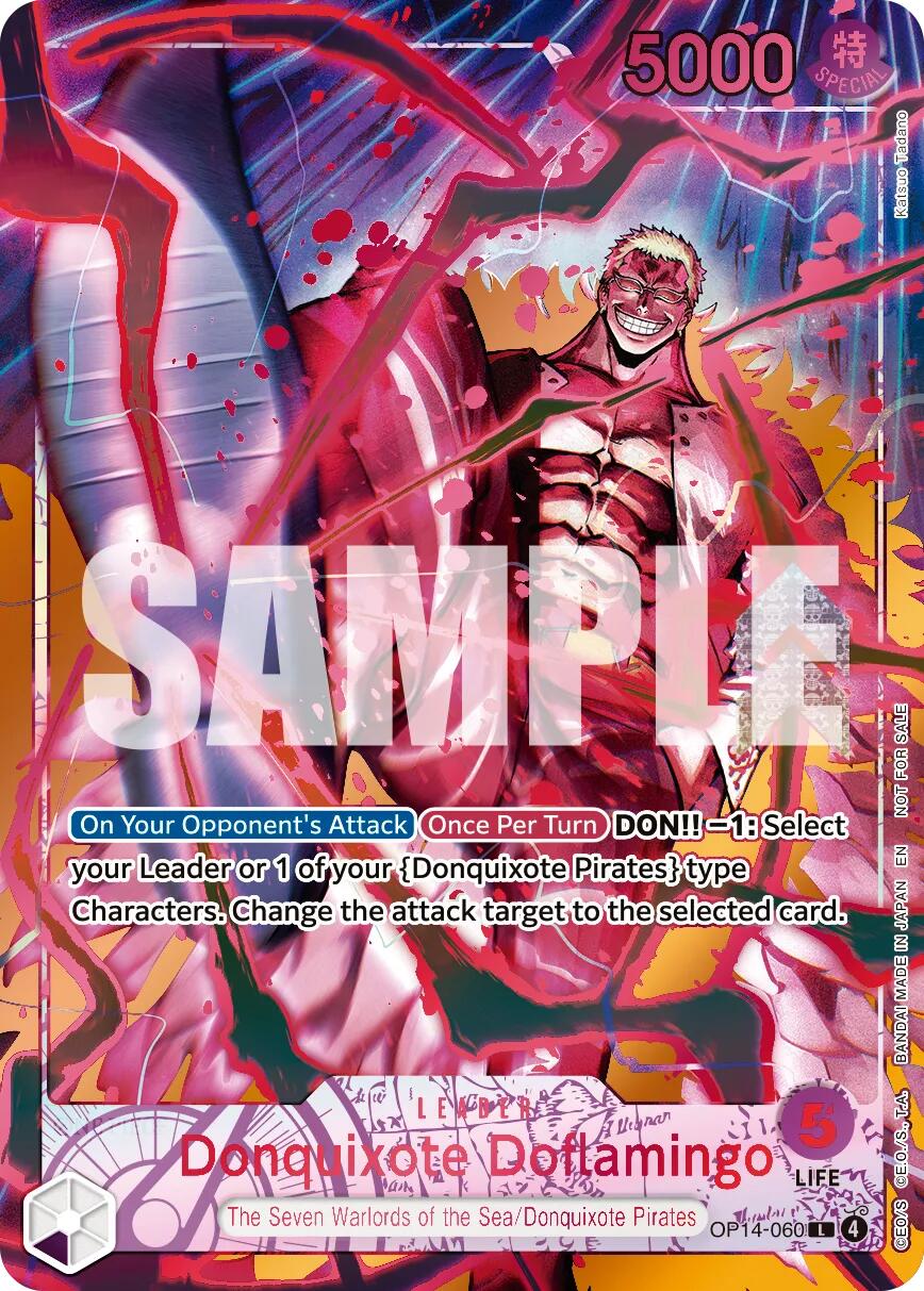 Donquixote Doflamingo (Flame-Flame Fruit Coliseum) [One Piece Promotion Cards] | Galactic Gamez