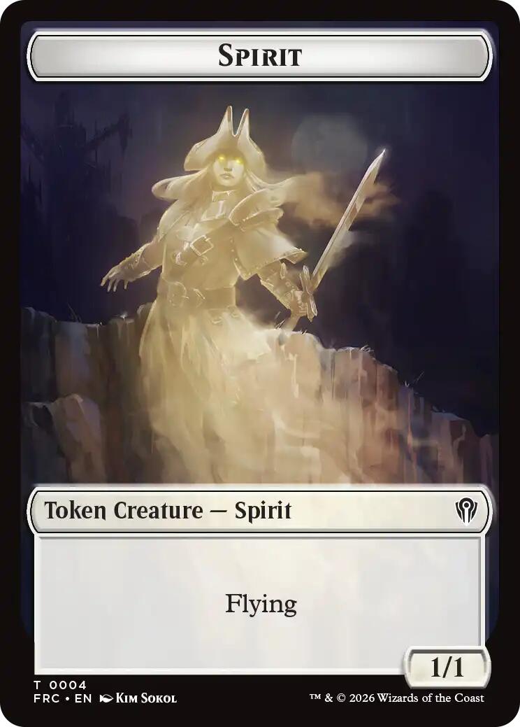Spirit // Jace Double-Sided Token [Reality Fracture Commander Tokens] | Galactic Gamez