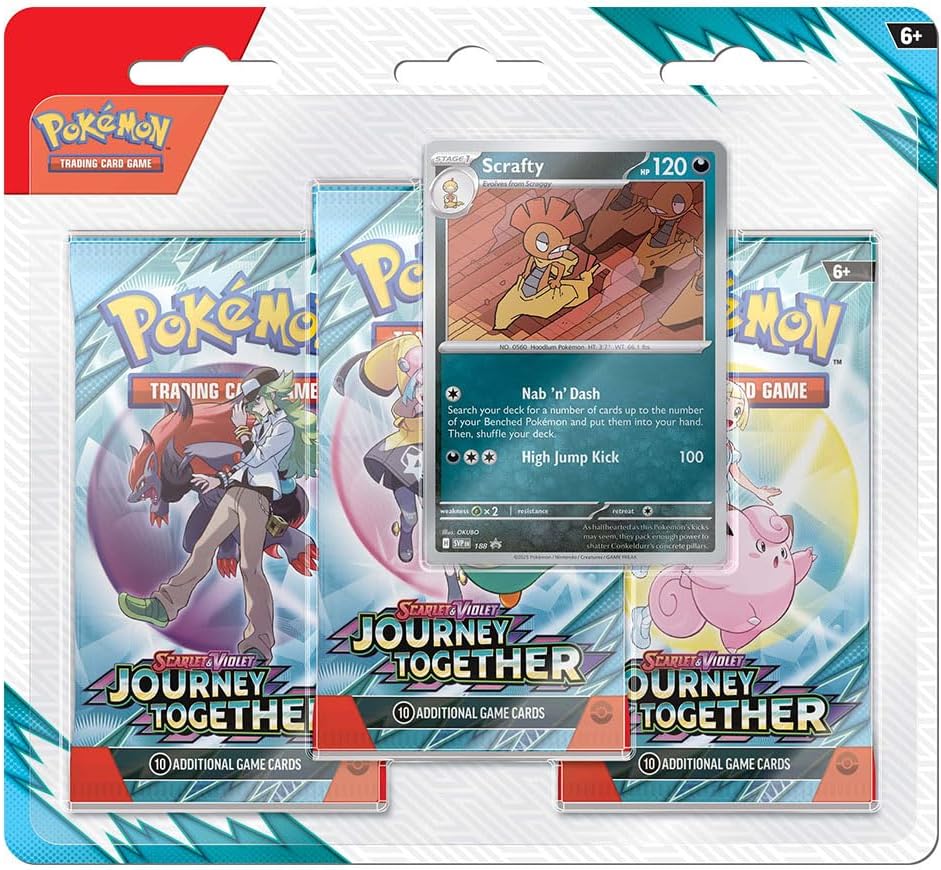Pokemon TCG Scarlet & Violet 9 Journey Together Three Booster Blister | Galactic Gamez