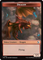 Dragon // Treasure Double-Sided Token [Reality Fracture Tokens] | Galactic Gamez