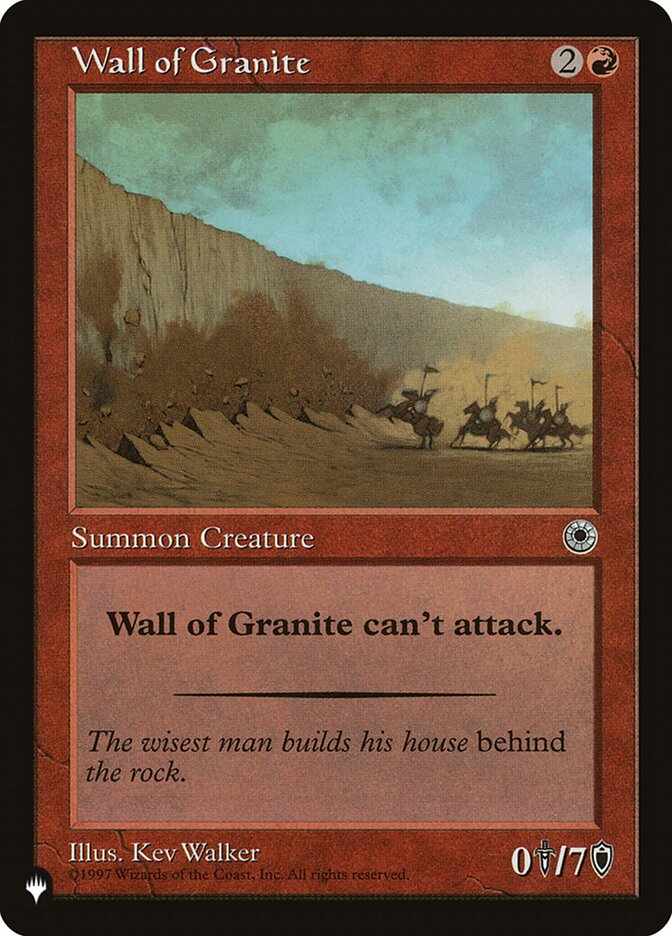 Wall of Granite [The List] | Galactic Gamez