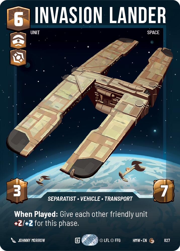 Invasion Lander (827) (Prestige) (827) [Homeworlds] | Galactic Gamez