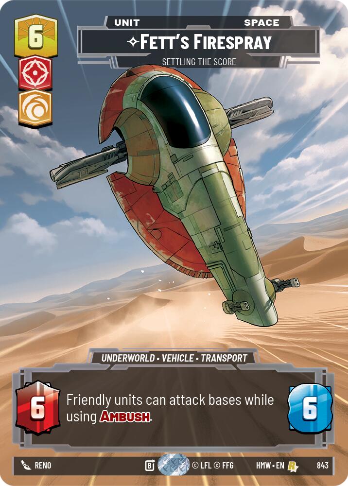 Fett's Firespray - Settling the Score (843) (Prestige) (843) [Homeworlds] | Galactic Gamez