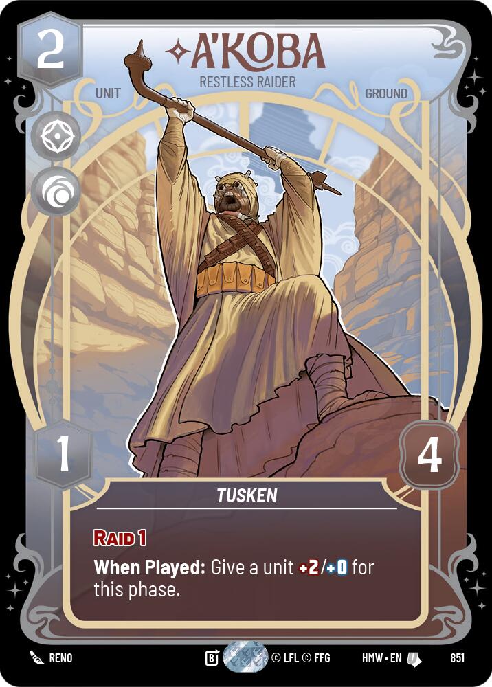 A'Koba - Restless Raider (851) (Prestige Foil) (851) [Homeworlds] | Galactic Gamez