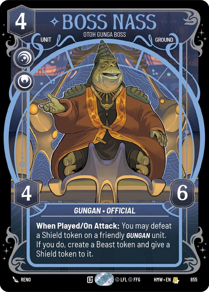 Boss Nass - Otoh Gunga Boss (855) (Prestige Foil) (855) [Homeworlds] | Galactic Gamez