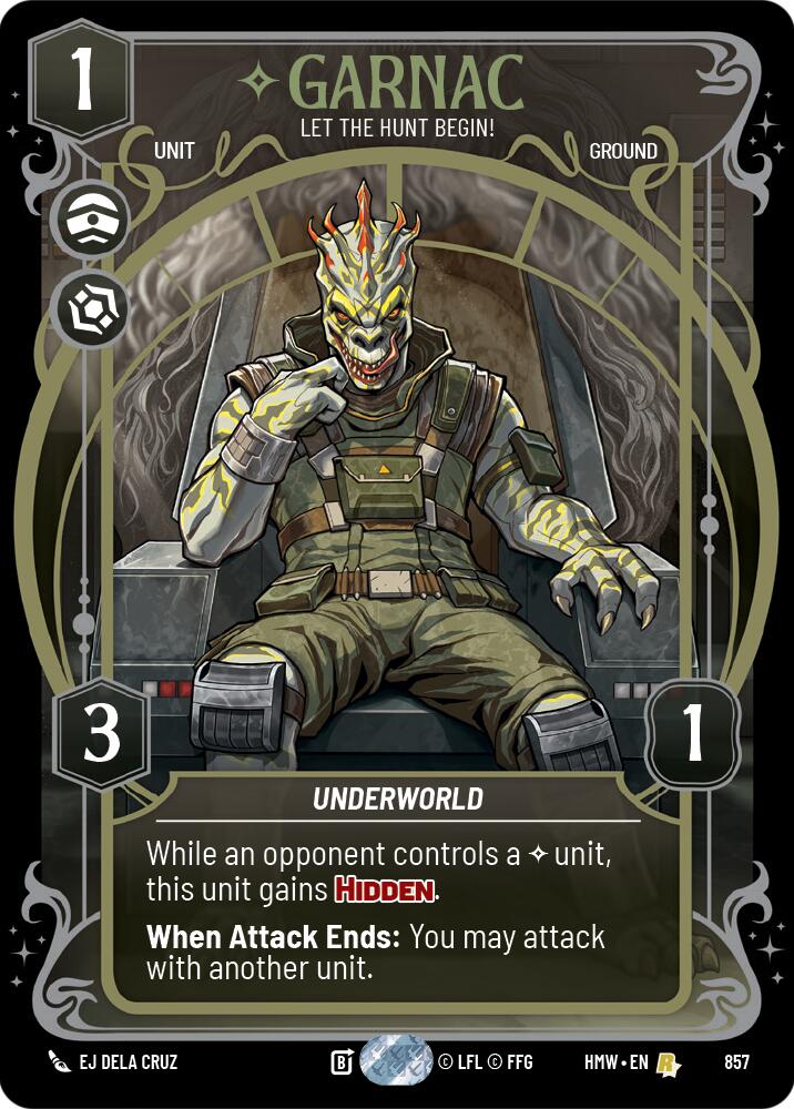 Garnac - Let the Hunt Begin! (857) (Prestige Foil) (857) [Homeworlds] | Galactic Gamez