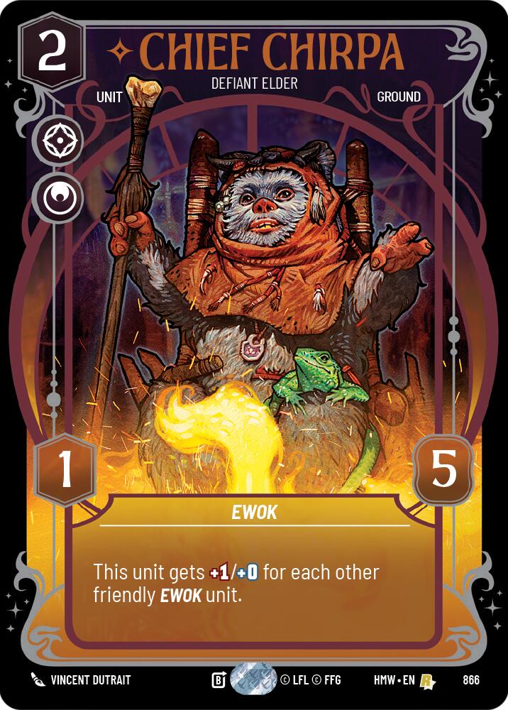 Chief Chirpa - Defiant Elder (866) (Prestige Foil) (866) [Homeworlds] | Galactic Gamez