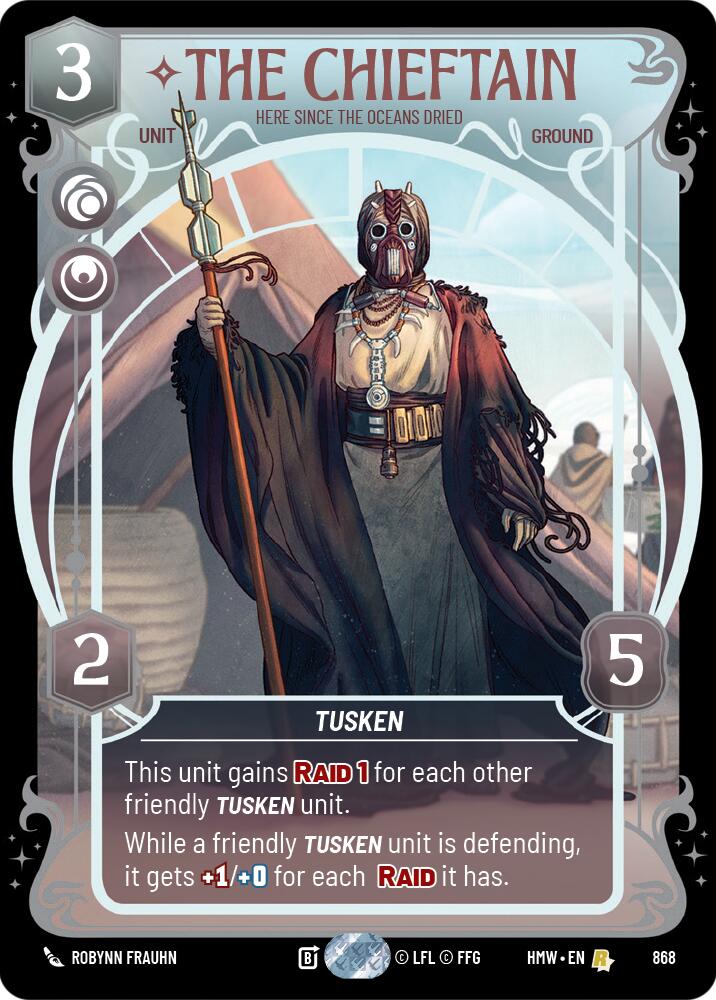 The Chieftain - Here Since the Oceans Dried (868) (Prestige Foil) (868) [Homeworlds] | Galactic Gamez