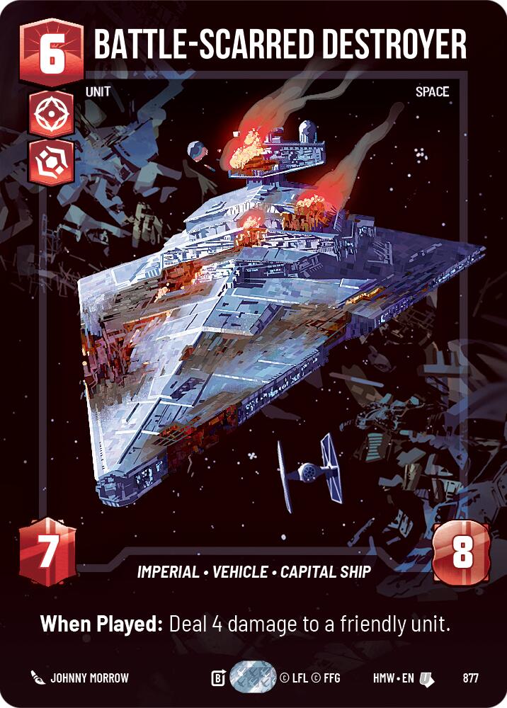Battle-Scarred Destroyer (877) (Prestige Foil) (877) [Homeworlds] | Galactic Gamez