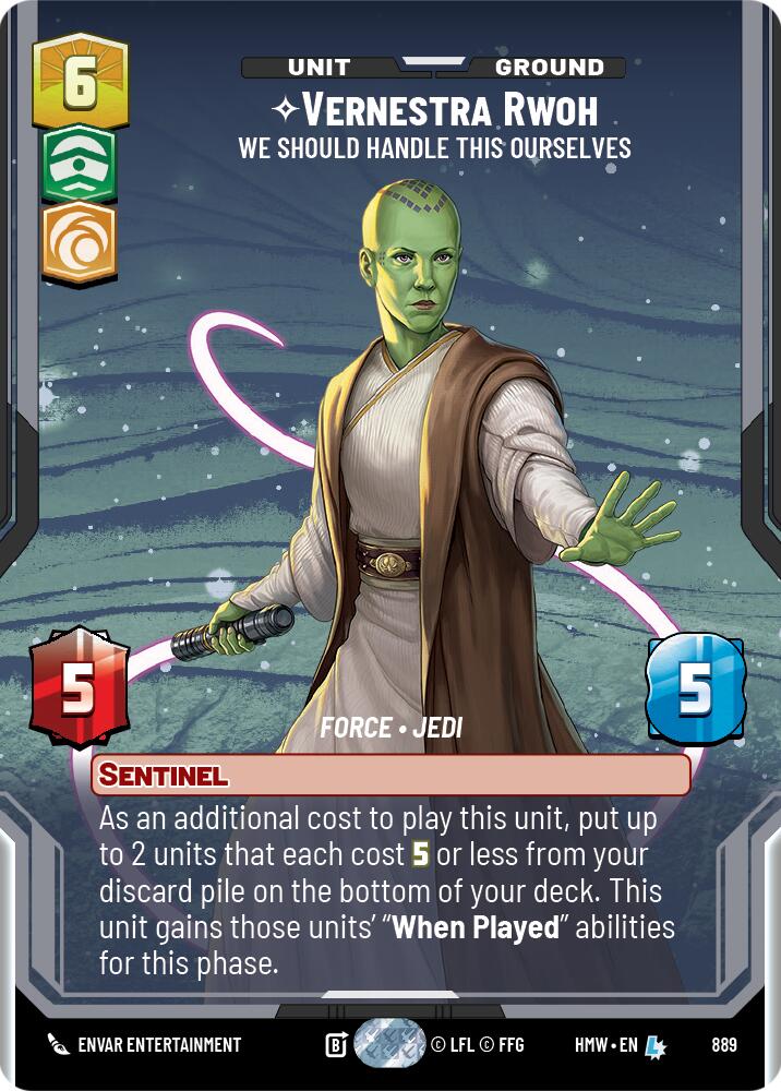 Vernestra Rwoh - We Should Handle This Ourselves (889) (Prestige Foil) (889) [Homeworlds] | Galactic Gamez