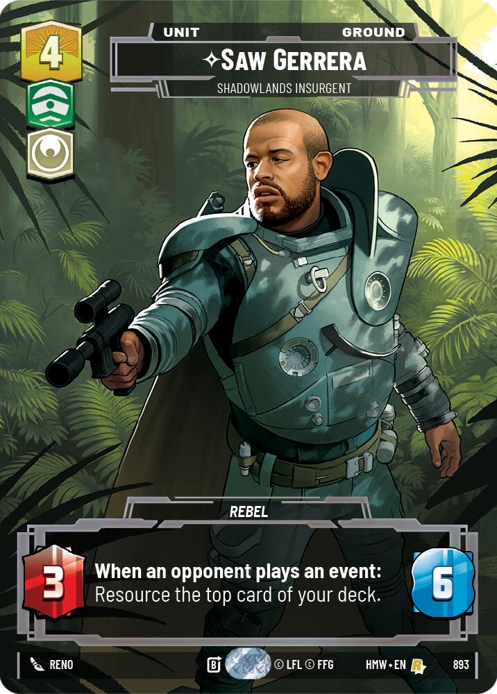 Saw Gerrera - Shadowlands Insurgent (893) (Prestige Foil) (893) [Homeworlds] | Galactic Gamez
