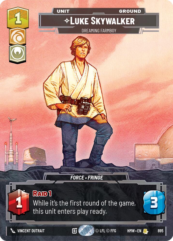 Luke Skywalker - Dreaming Farmboy (895) (Prestige Foil) (895) [Homeworlds] | Galactic Gamez