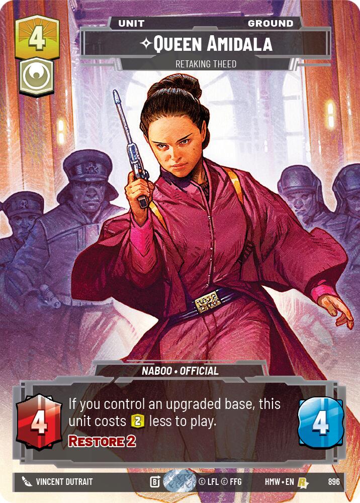 Queen Amidala - Retaking Theed (896) (Prestige Foil) (896) [Homeworlds] | Galactic Gamez