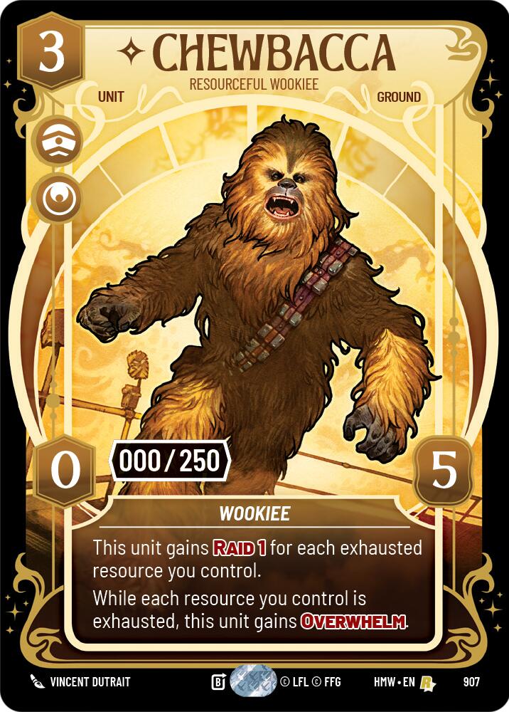 Chewbacca - Resourceful Wookiee (907) (Serialized) (907) [Homeworlds] | Galactic Gamez