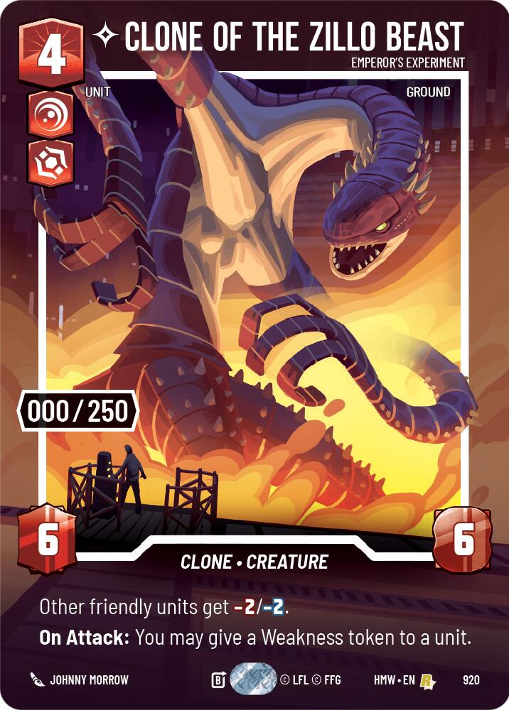 Clone of the Zillo Beast - Emperor's Experiment (920) (Serialized) (920) [Homeworlds] | Galactic Gamez