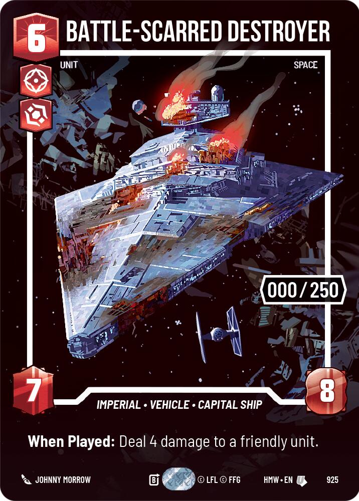 Battle-Scarred Destroyer (925) (Serialized) (925) [Homeworlds] | Galactic Gamez