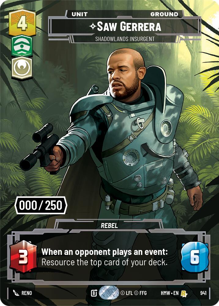 Saw Gerrera - Shadowlands Insurgent (941) (Serialized) (941) [Homeworlds] | Galactic Gamez