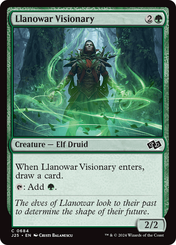 Llanowar Visionary [Foundations Jumpstart] | Galactic Gamez