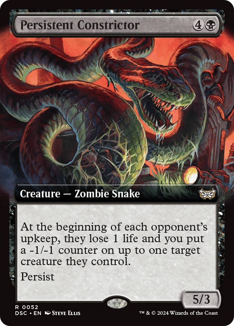 Persistent Constrictor (Extended Art) [Duskmourn: House of Horror Commander] | Galactic Gamez