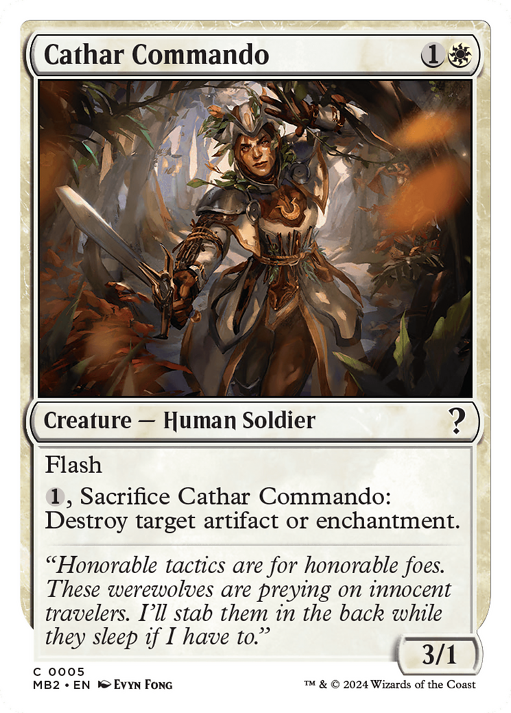 Cathar Commando (White Border) [Mystery Booster 2] | Galactic Gamez