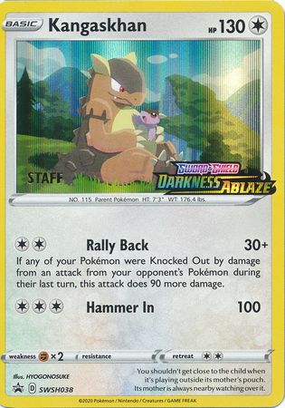 Kangaskhan (SWSH038) (Staff Prerelease Promo) [Sword & Shield: Black Star Promos] | Galactic Gamez